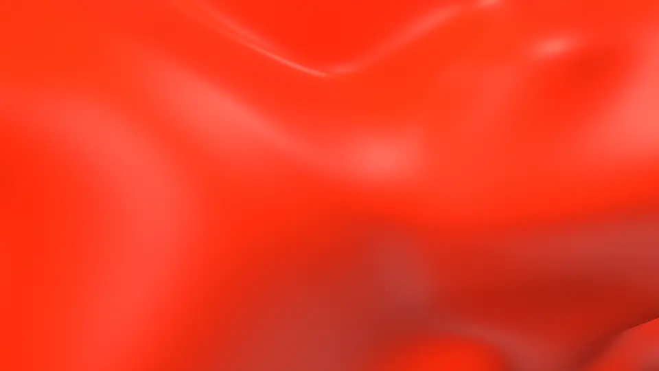 Koyu zeminde gül formunda kıvrılan kırmızı soyut üç boyutlu kompozisyon